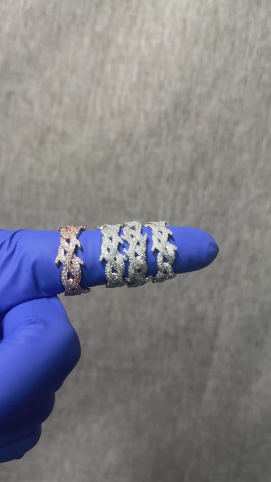 Iced Out Ring (Moissanite VVS1, 925 Silver)